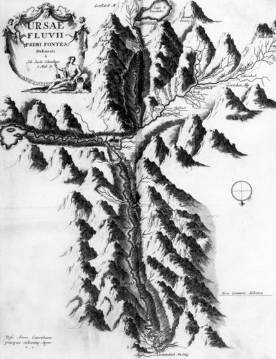 Ursae Fluvii Primi Fontes Delineati by Jean Jacques Scheuchzer